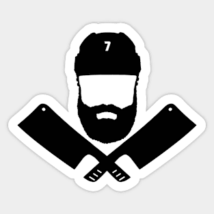 Anaheim Ducks Radko Gudas The Butcher Logo Black Sticker